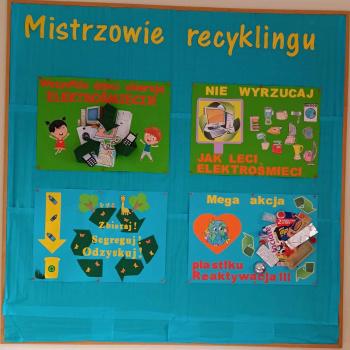 Recyklingowe plakaty klasy II i III