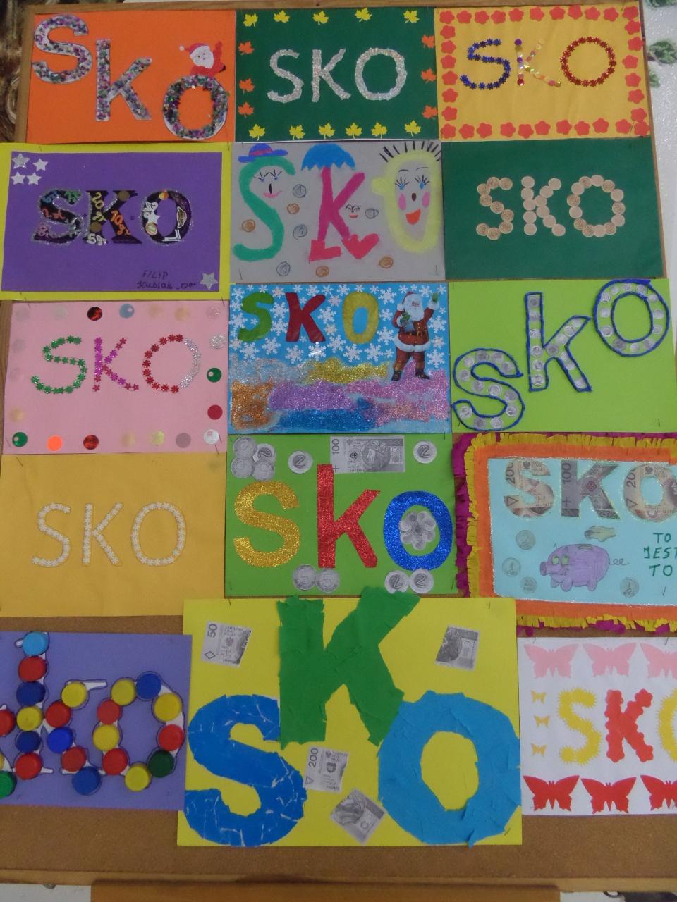 Różnokolorowe logo SKO