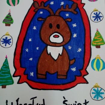 Świąteczne kartki - upominki od członków SKO dla chorej Lilianki