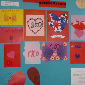 Wystawa prac konkursowych - Walentynki z motywem SKO