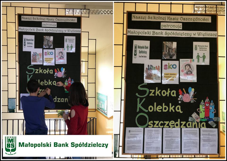 Małopolski Bank Spółdzielczy w Wieliczce naszej SKO patronuje,  dlatego na gazetkę go promującą zasługuje.