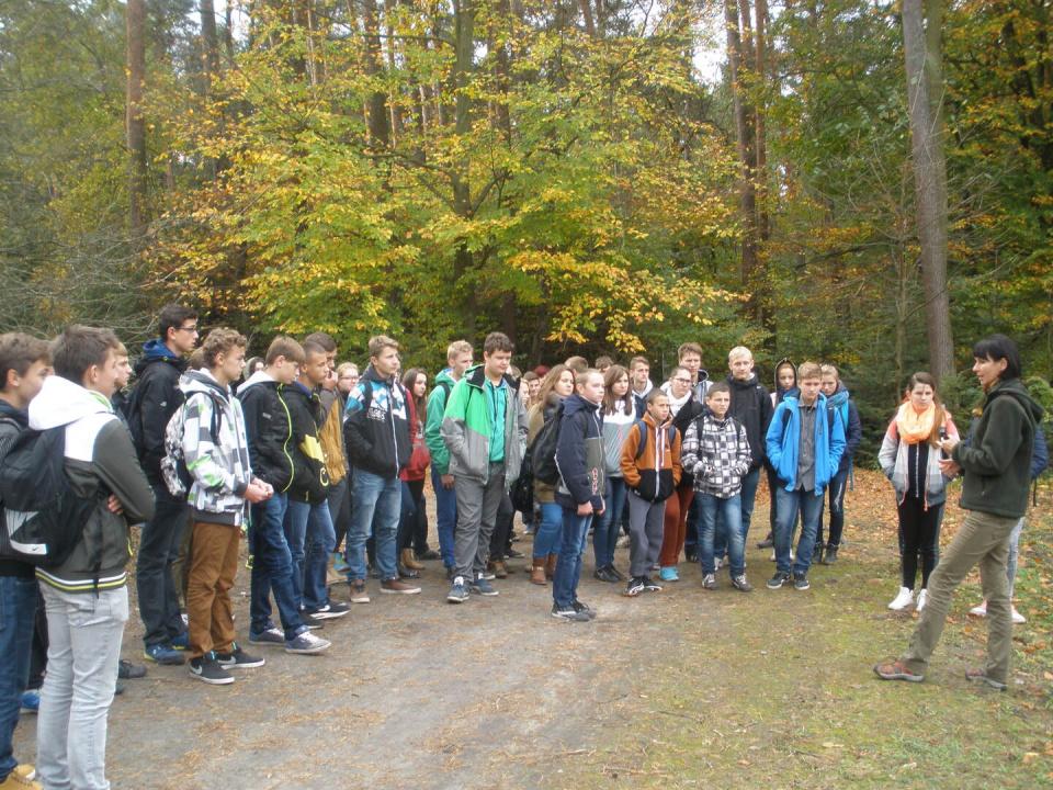 Gimnazjaliści odwiedzają szkółkę leśną "Borek" w Krasnymstawie