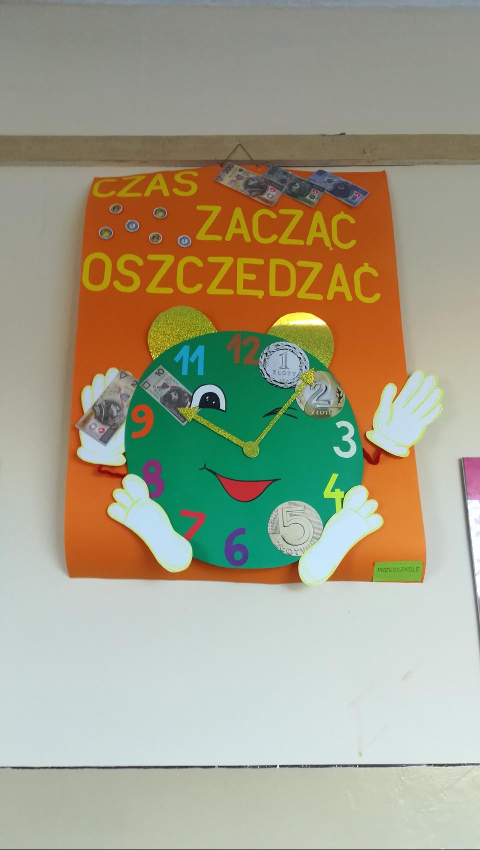 " Oszczędzanie fajne jest " - plakat przedszkolaków