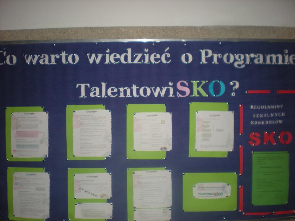 W naszej szkole talenty procentują,  bo uczestniczymy w Programie TalentowiSKO.