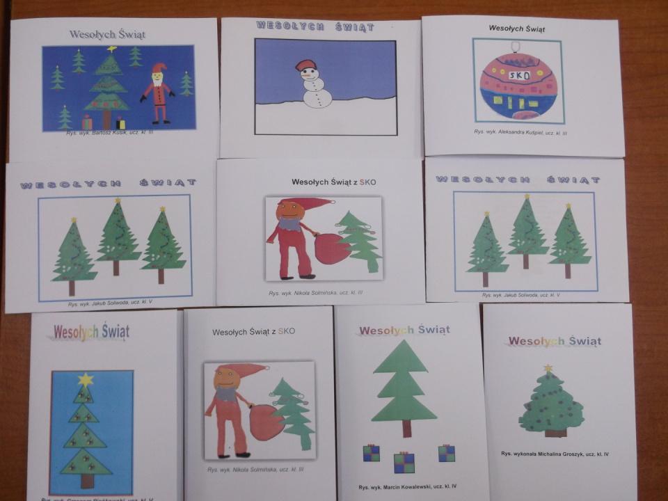 Prace konkursowe - kartki świąteczne wykonane komputerowo