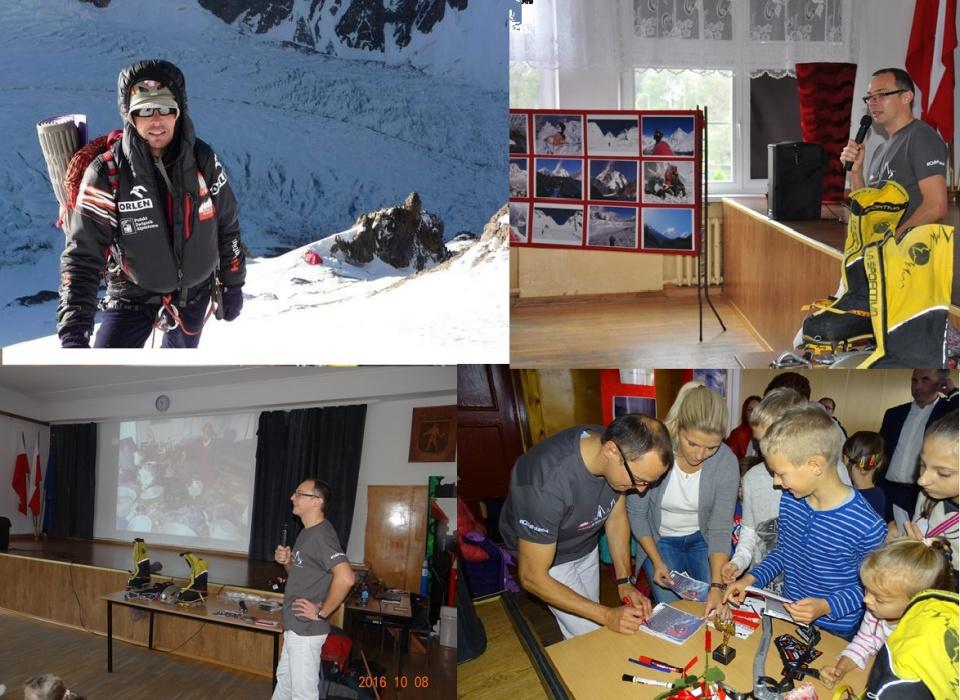 Znany himalaista i alpinista, absolwent Jedynki – Marcin Kaczkan z wizytą w naszej szkole.