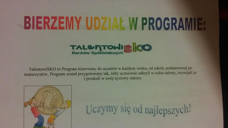 Bierzemy udział w programie "TalentowiSKO"