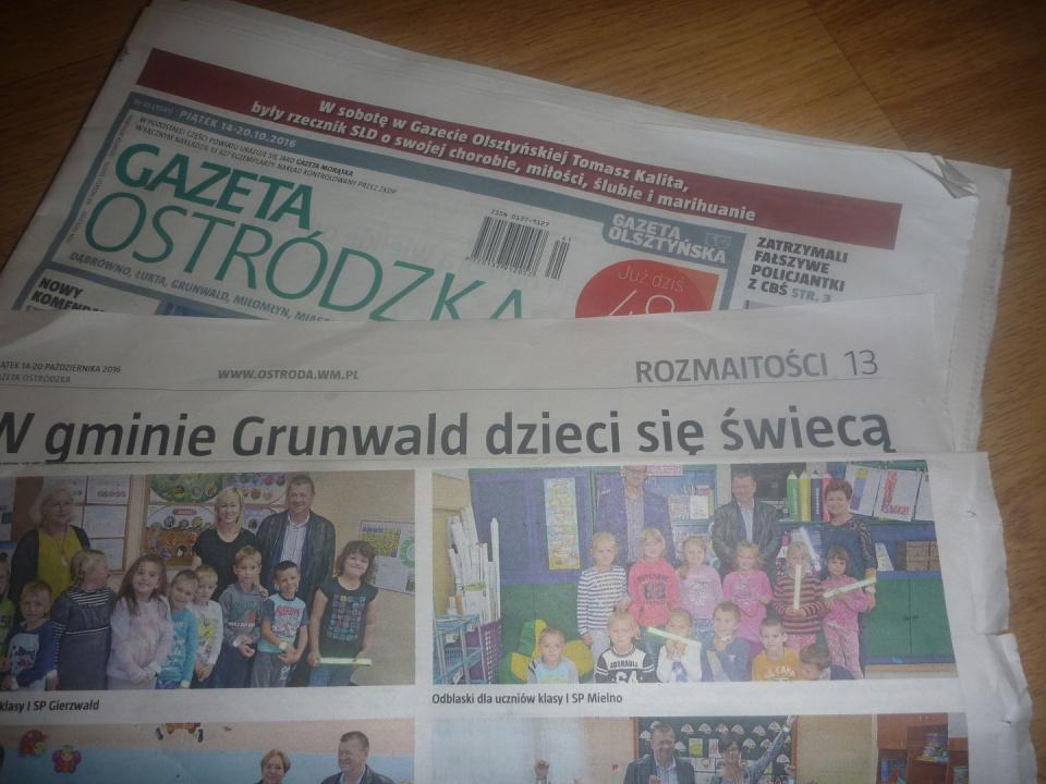 W gminie Grunwald dzieci się świecą !