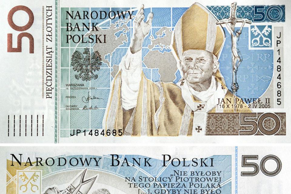 A może banknoty z wizerunkiem papieża?