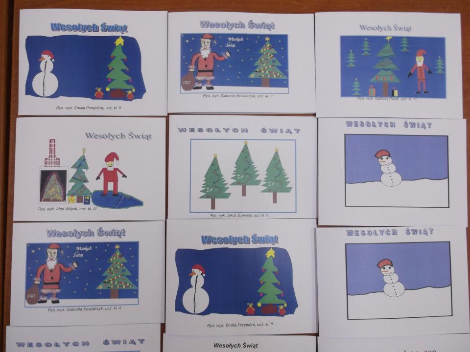 Prace konkursowe - kartki świąteczne wykonane komputerowo